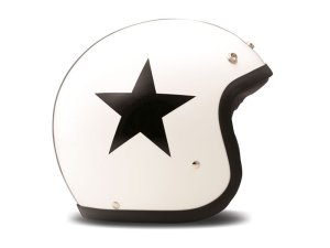 DMD Vintage Star White Jethelmet Helmet ECE 22.05
