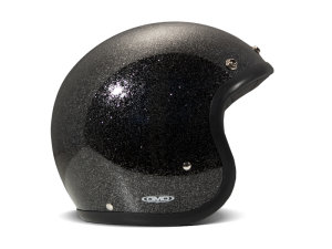 DMD Vintage Glitter Black Jethelmet Helmet ECE 22.05
