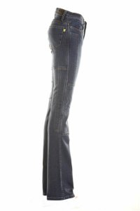 6 / W26 L32 (Gürtelweite 65cm) Draggin Jeans Skins Damen Motorradjeans mit Kevlar Blau