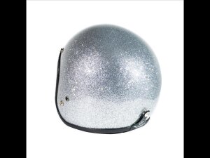 S 53,5-55cm 70s Seventies Metalflakes Silver Jethelm ECE 22.06