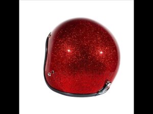 L 58-59,5cm 70s Seventies Metalflakes Red Jethelm ECE 22.06