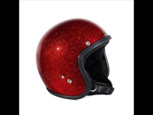 L 58-59,5cm 70s Seventies Metalflakes Red Jethelm ECE 22.06