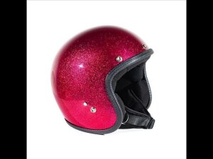 L 58-59,5cm 70s Seventies Metalflakes Pink Jethelm ECE 22.06