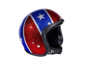 70´s Seventies Superflakes Rebel Flag Jethelm Helm...