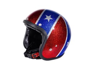 70´s Seventies Superflakes Rebel Flag Jethelm Helm...