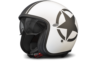 Premier Vintage Evo Star 8 BM Open Face Helmet ECE White...