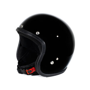 M 56-57,5cm 70s Seventies Pastello Black Gloss Jethelm ECE 22.06