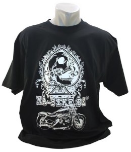MA-BIKE T-Shirt Herren schwarz mit Logo Print