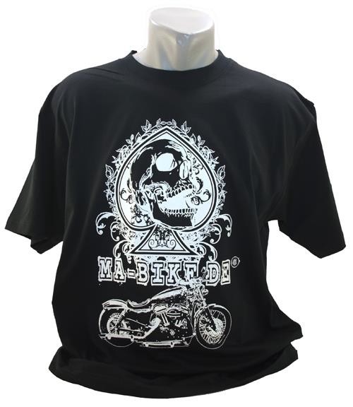 L MA-BIKE T-Shirt Damen schwarz mit Logo Print