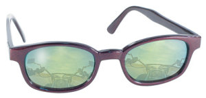 KD´s 20117  Sonnenbrille Flash grünes Glas Kult Brillen