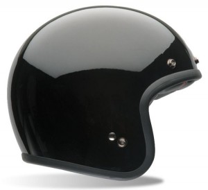 Bell Custom 500 DLX Solid Gloss Black Helm Motorradhelm Jethelm ECE 22.05 Schwarz