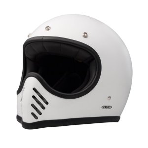 DMD Seventy Five 75 White Retro Integralhelm ECE 22.05 Weiß Crosshelm Motorradhelm Helm