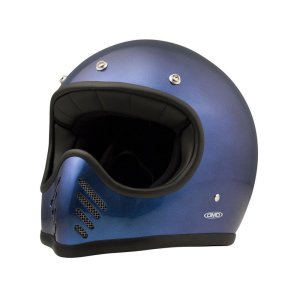 DMD Seventy Five Metallic Blue Retro Helmet ECE 22.05