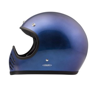 DMD Seventy Five 75 Metallic Blue Retro Integralhelm ECE 22.05 Crosshelm Motorradhelm Helm