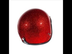 XXL 61,5-63cm 70s Seventies Metalflakes Red Jethelm ECE 22.06