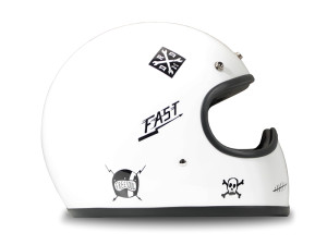 DMD Racer Flash Retro Crosshelm Integralhelm ECE 22.05 Motorradhelm Helm