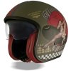 Premier Vintage Evo Pin Up Military Open Face Helmet ECE Olive