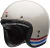 Bell Custom 500 Stripes Gloss Pearl White Jethelmet Helmet ECE 22.05
