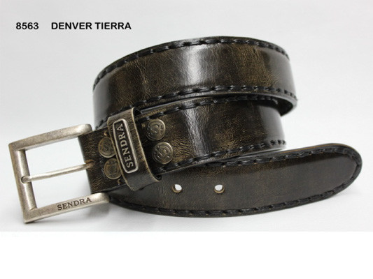 125 cm Sendra Belt 8563 Ledergürtel Denver Tierra Dunkelbraun