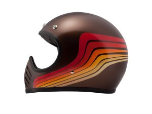 DMD Seventy Five Waves Retro Helmet ECE 22.05 Brown Colored