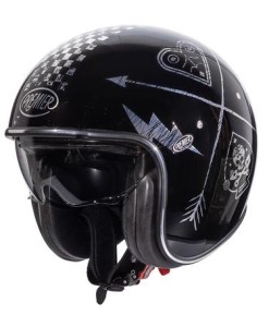 Premier Vintage Evo NX Silver Chromed Open Face Helmet...