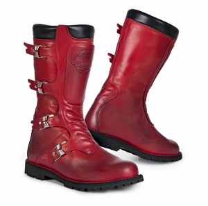 Stylmartin Continental Red Motorcycle Boots Shoes 41