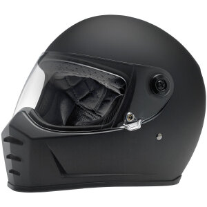 Biltwell Lane Splitter Mattschwarz Retro Integralhelm ECE...