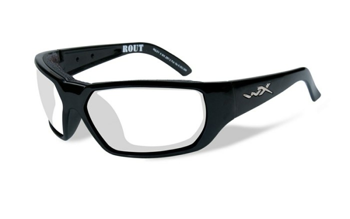 WILEY X ROUT Sonnenbrille Klare Gläser Rahmen Schwarz