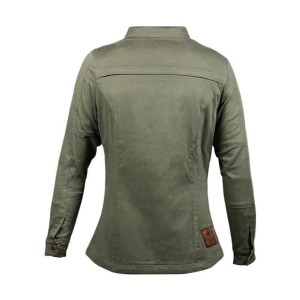 John Doe Damen Motoshirt Olive mit XTM-Fiber Hemd...