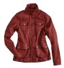 3XL Rokkertech Jacket Red Damen Motorradjacke Rot