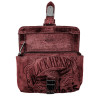 Jack´s Inn 54 Black Bourbon Rock Leather Belt Bag Small Red