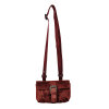 Jack´s Inn 54 Black Bourbon Rock Leather Belt Bag Small Red