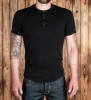 Pike Brothers 1927 Henley Shirt Short Sleeve Faded Black XL