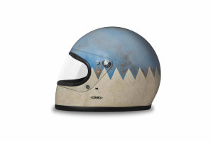 DMD Rocket Artic Carbon Handmade Retro Fullface Helmet...