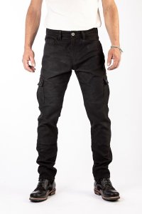 Rokker Black Jack Slim Herren Cargohose Motorradhose Schwarz