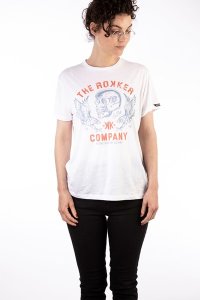 Rokker Damen T-Shirt Eagle Loose Weiss