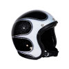 S 54,5-55,5cm70s Seventies Superflakes Scallops Black and White Jethelm ECE 22.06