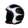S 54,5-55,5cm70s Seventies Superflakes Scallops Black and White Jethelm ECE 22.06