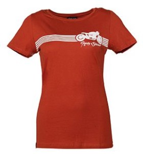 3XL Rusty Stitches Damen T-Shirt Stripe Rot