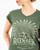 Rokker Indian Bonnet Olive Lady T-Shirt