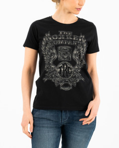 S Rokker Lady Wings Classic Black T-Shirt