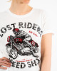 M Rokker Lost Riders Lady White T-Shirt