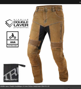Trilobite Parado Motorcycle Pants Slim Fit Jeans Brown