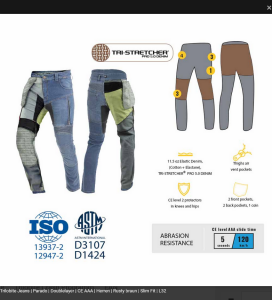 Trilobite Parado Motorcycle Pants Slim Fit Jeans Brown