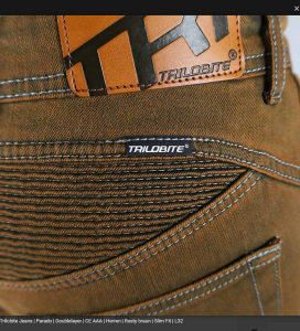 Trilobite Parado Motorcycle Pants Slim Fit Jeans Brown