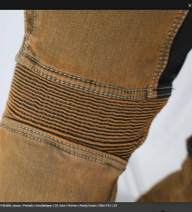 Trilobite Parado Motorcycle Pants Slim Fit Jeans Brown