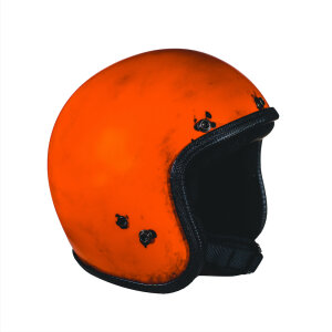 70s Seventies Pastello Dirty Orange Jethelm ECE XL 60-61cm