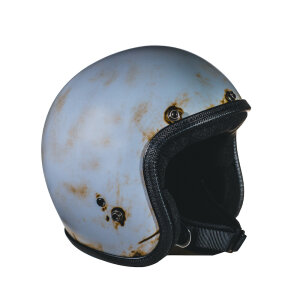 L 58-59,5cm 70s Seventies Pastello Dirty Grey Jethelm ECE