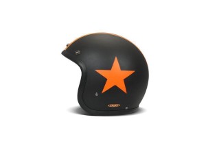 DMD Vintage Star Orange Jethelm Helm Motorradhelm ECE22.05