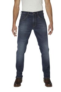 Rokkertech Tapered Slim Dark Blue Men Motorcycle Jeans Pants